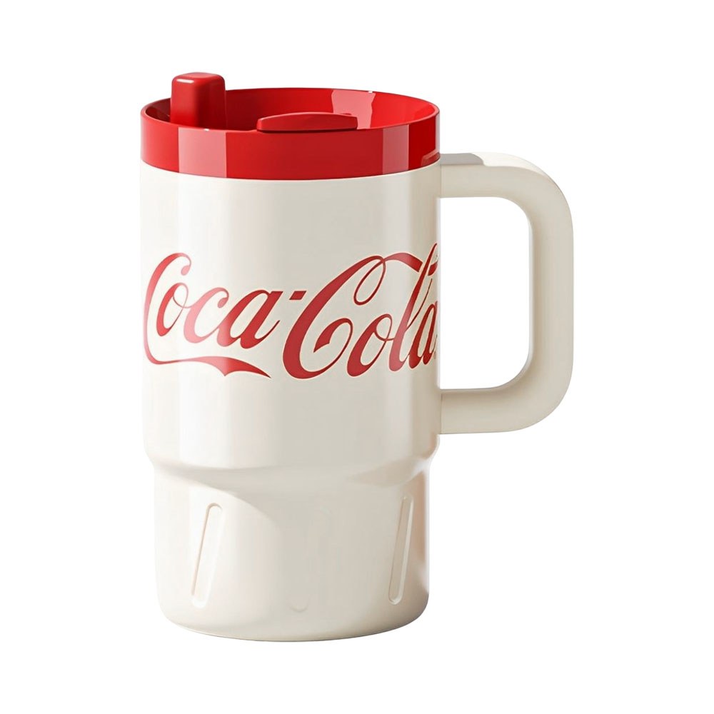 Vaso Térmico Coca Cola Ns800 B1 Con Pajita 800 Ml Blanco Rojo