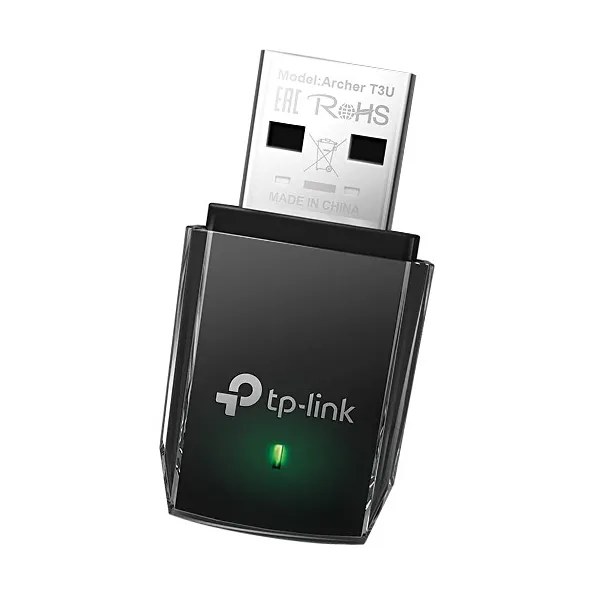 Adaptador Wi-Fi USB TP-Link Archer T3U AC1300 400 Mbps en 2.4GHz + 867 Mbps en 5GHz - Negro